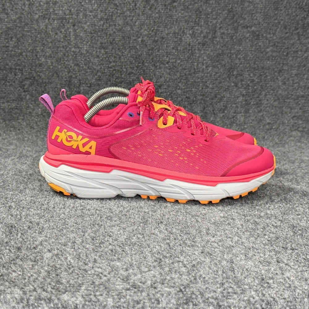 Hoka Challenger ATR 6 Trail Running Shoes Womens 10.5 Pink Gold Athletic Sneaker